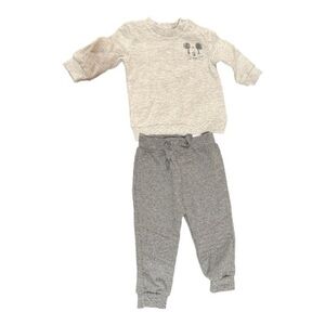 Gray and Cream Sweatshirt and Pants Set